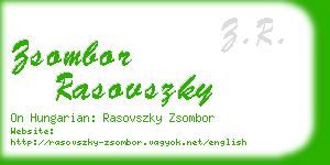 zsombor rasovszky business card